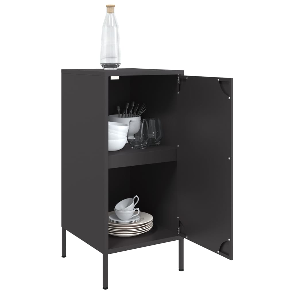 vidaXL Sideboard Schwarz 36x39x79 cm Stahl