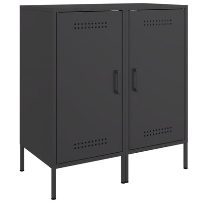 vidaXL Sideboards 2 Stk. Schwarz 36x39x79 cm Stahl