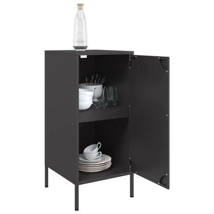 vidaXL Sideboards 2 Stk. Schwarz 36x39x79 cm Stahl