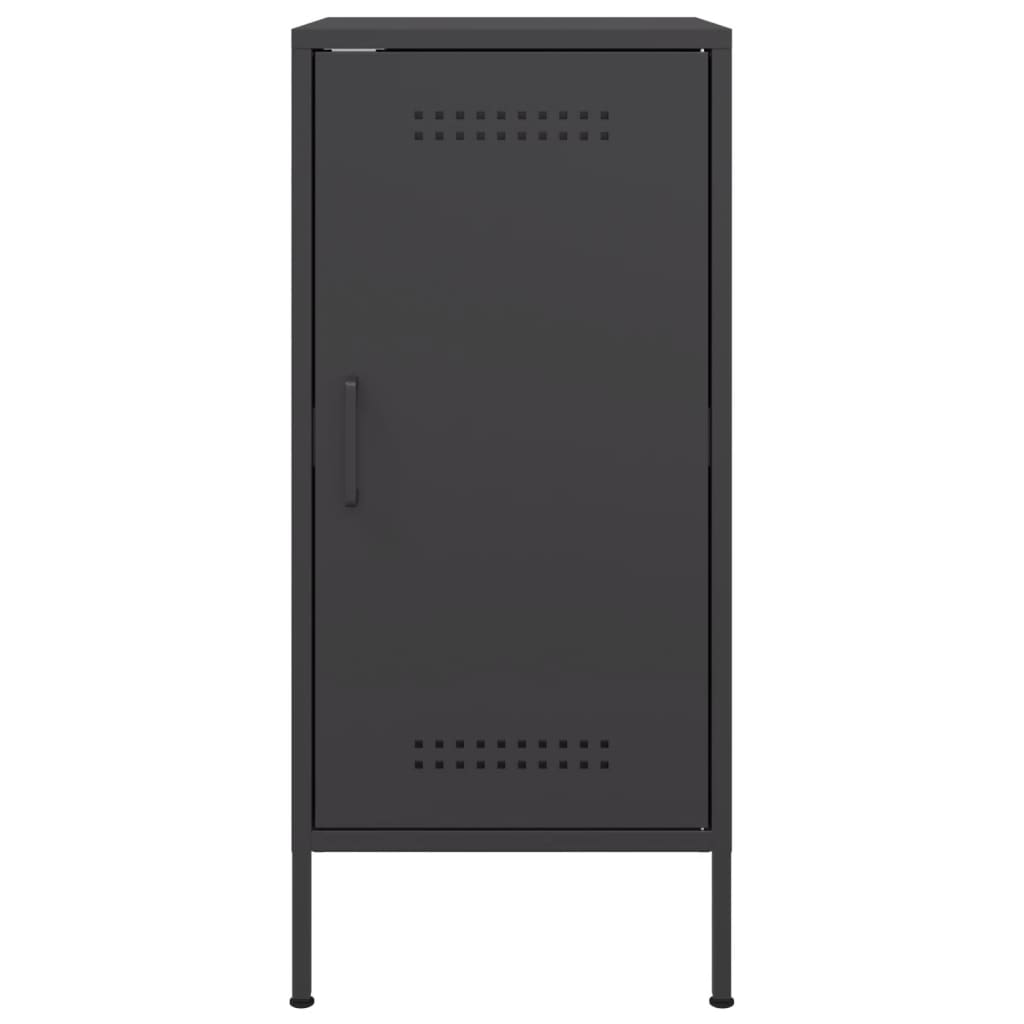 vidaXL Sideboards 2 Stk. Schwarz 36x39x79 cm Stahl