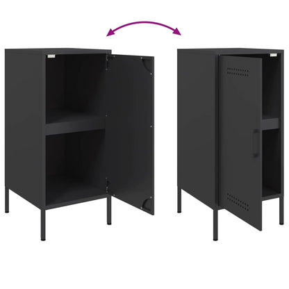 vidaXL Sideboards 2 Stk. Schwarz 36x39x79 cm Stahl