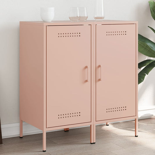 vidaXL Sideboards 2 Stk. Rosa 36x39x79 cm Stahl