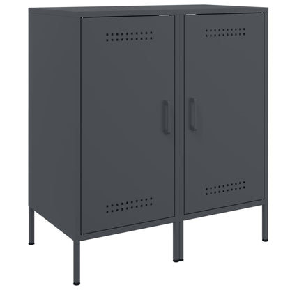 vidaXL Sideboards 2 Stk. Anthrazit 36x39x79 cm Stahl