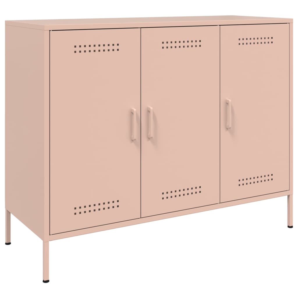 vidaXL Sideboard Rosa 100,5x39x79 cm Stahl