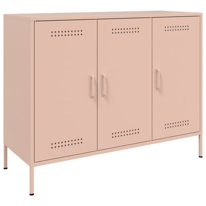 vidaXL Sideboard Rosa 100,5x39x79 cm Stahl