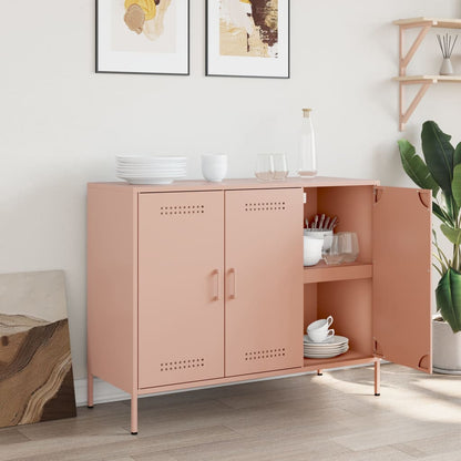 vidaXL Sideboard Rosa 100,5x39x79 cm Stahl