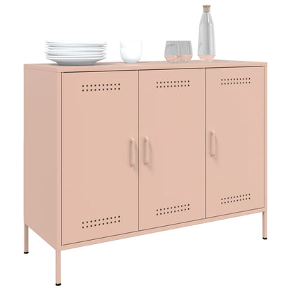 vidaXL Sideboard Rosa 100,5x39x79 cm Stahl