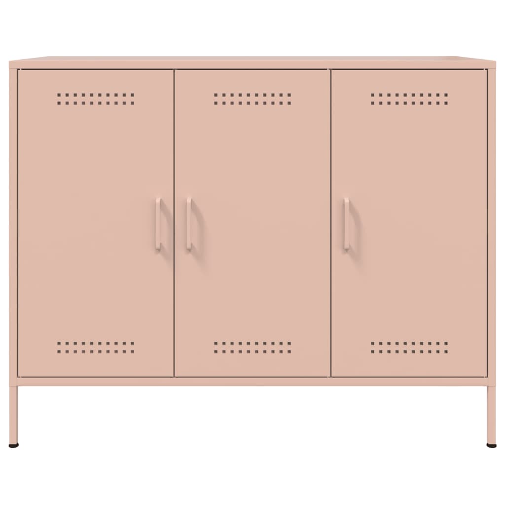 vidaXL Sideboard Rosa 100,5x39x79 cm Stahl