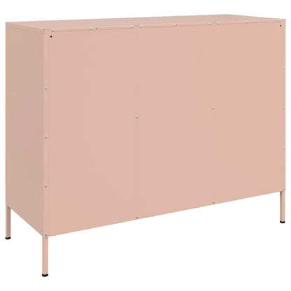 vidaXL Sideboard Rosa 100,5x39x79 cm Stahl