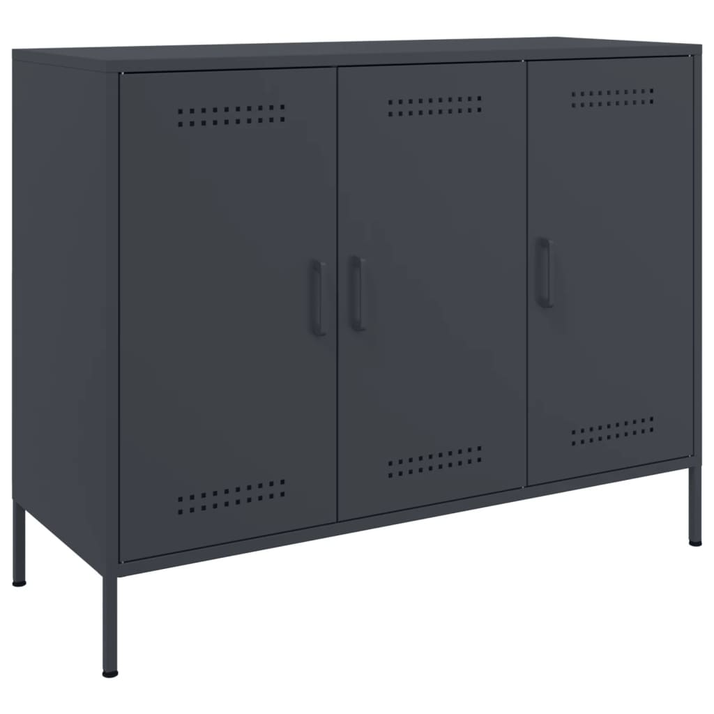 vidaXL Sideboard Anthrazit 100,5x39x79 cm Stahl