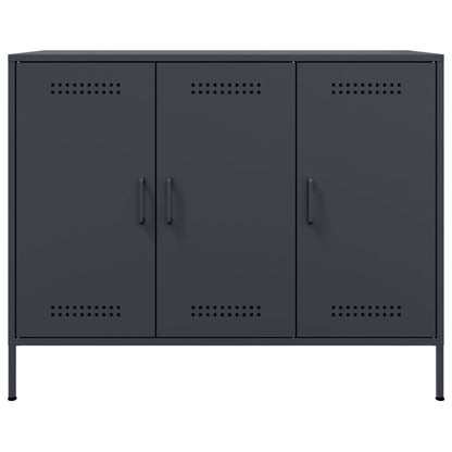 vidaXL Sideboard Anthrazit 100,5x39x79 cm Stahl