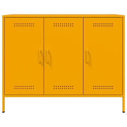 vidaXL Sideboard Senfgelb 100,5x39x79 cm Stahl