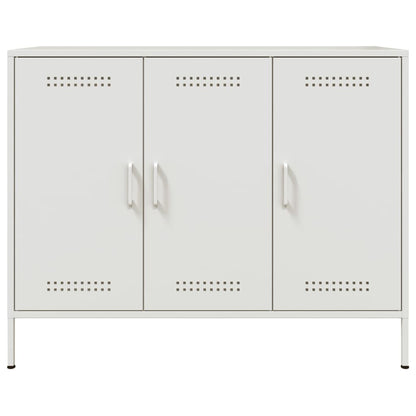 vidaXL Sideboard Weiß 100,5x39x79 cm Stahl