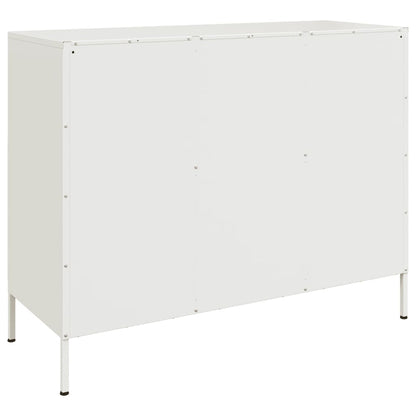 vidaXL Sideboard Weiß 100,5x39x79 cm Stahl