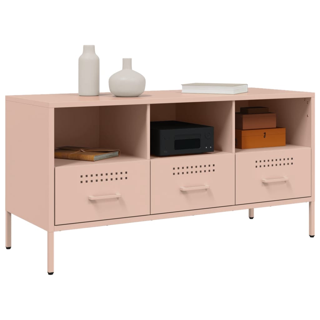 TV-Schrank Rosa 100,5x39x50,5 cm Stahl