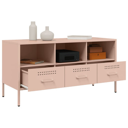 TV-Schrank Rosa 100,5x39x50,5 cm Stahl