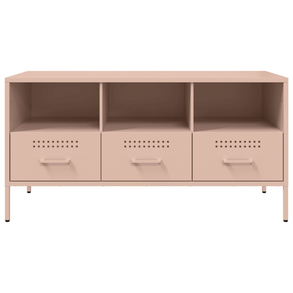 TV-Schrank Rosa 100,5x39x50,5 cm Stahl