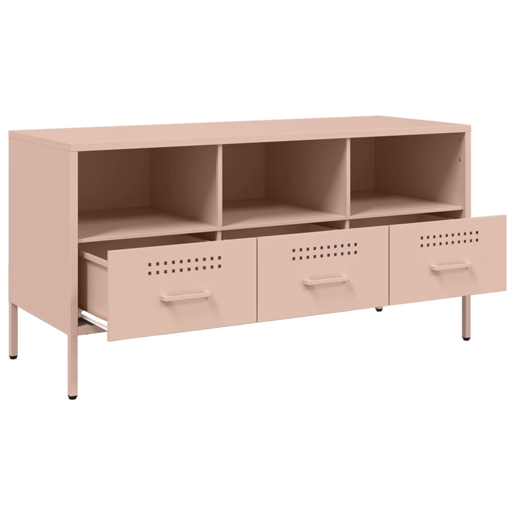 TV-Schrank Rosa 100,5x39x50,5 cm Stahl