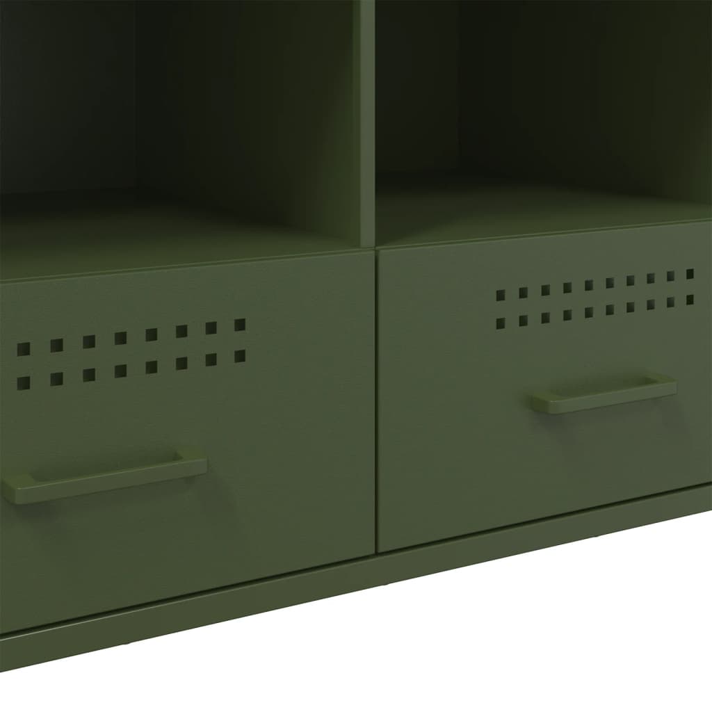 TV-Schrank Olivgrün 100,5x39x50,5 cm Stahl