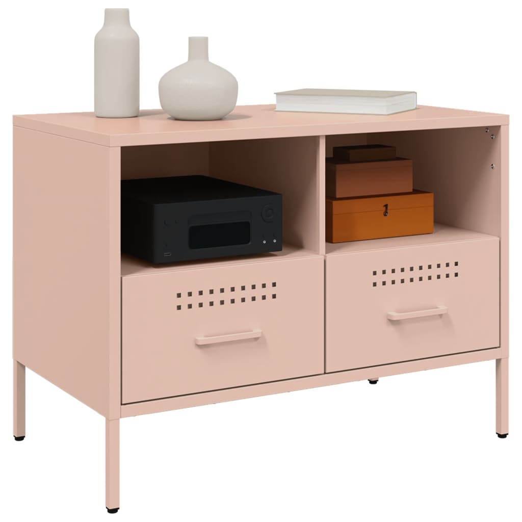 TV-Schrank Rosa 68x39x50,5 cm Stahl