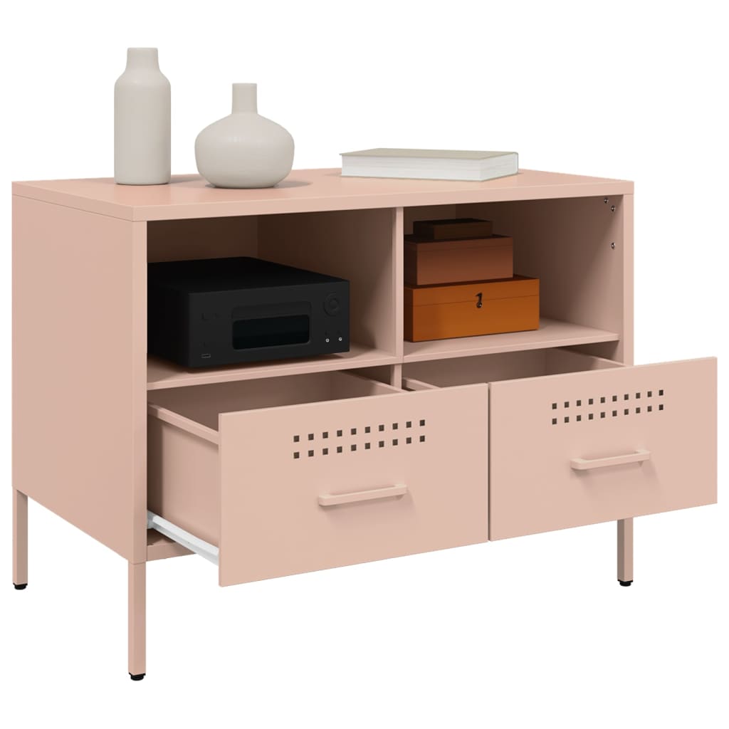 TV-Schrank Rosa 68x39x50,5 cm Stahl