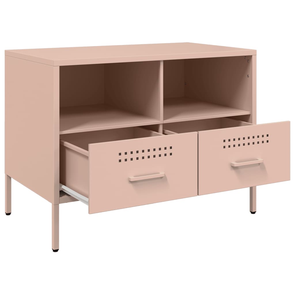 TV-Schrank Rosa 68x39x50,5 cm Stahl