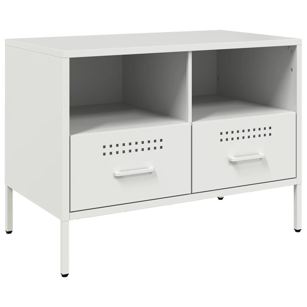 TV-Schrank Weiß 68x39x50,5 cm Stahl