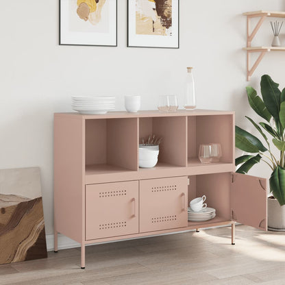 vidaXL Sideboard Rosa 100,5x39x79 cm Stahl