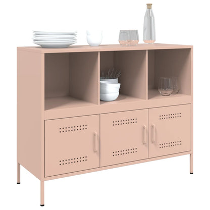 vidaXL Sideboard Rosa 100,5x39x79 cm Stahl