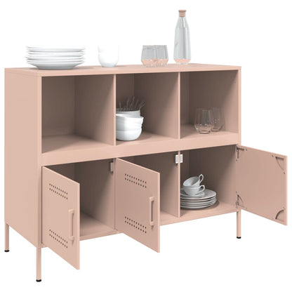 vidaXL Sideboard Rosa 100,5x39x79 cm Stahl