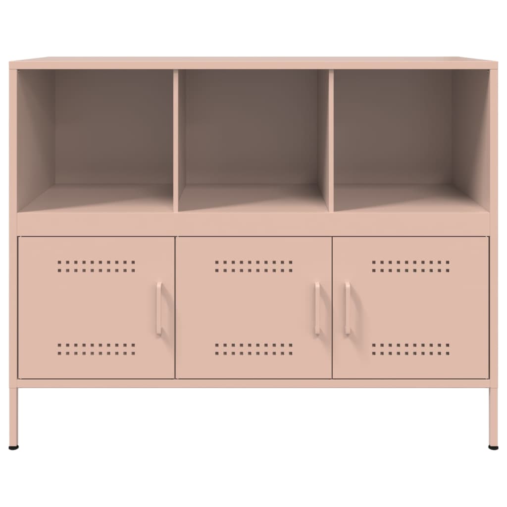 vidaXL Sideboard Rosa 100,5x39x79 cm Stahl