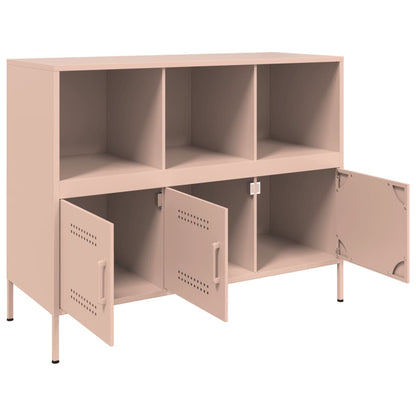 vidaXL Sideboard Rosa 100,5x39x79 cm Stahl