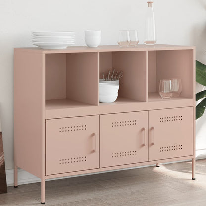 vidaXL Sideboard Rosa 100,5x39x79 cm Stahl