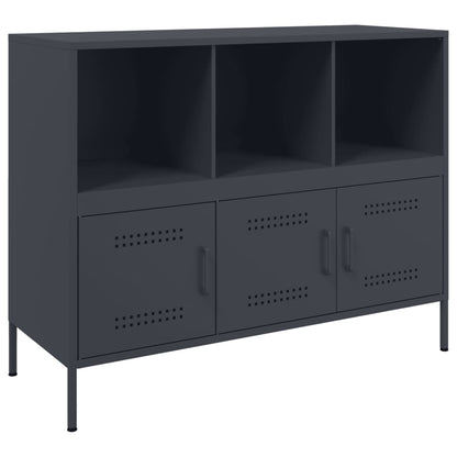 vidaXL Sideboard Anthrazit 100,5x39x79 cm Stahl