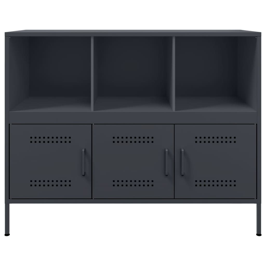 vidaXL Sideboard Anthrazit 100,5x39x79 cm Stahl