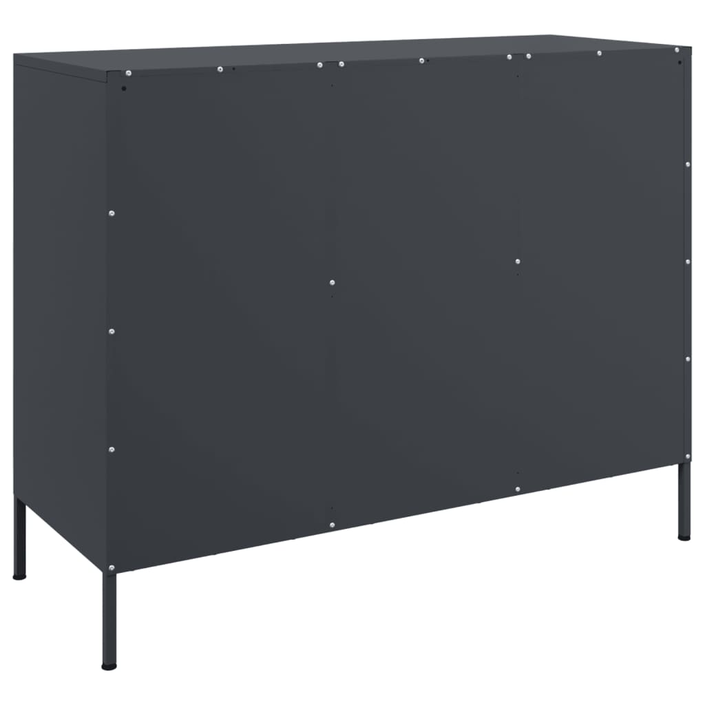 vidaXL Sideboard Anthrazit 100,5x39x79 cm Stahl