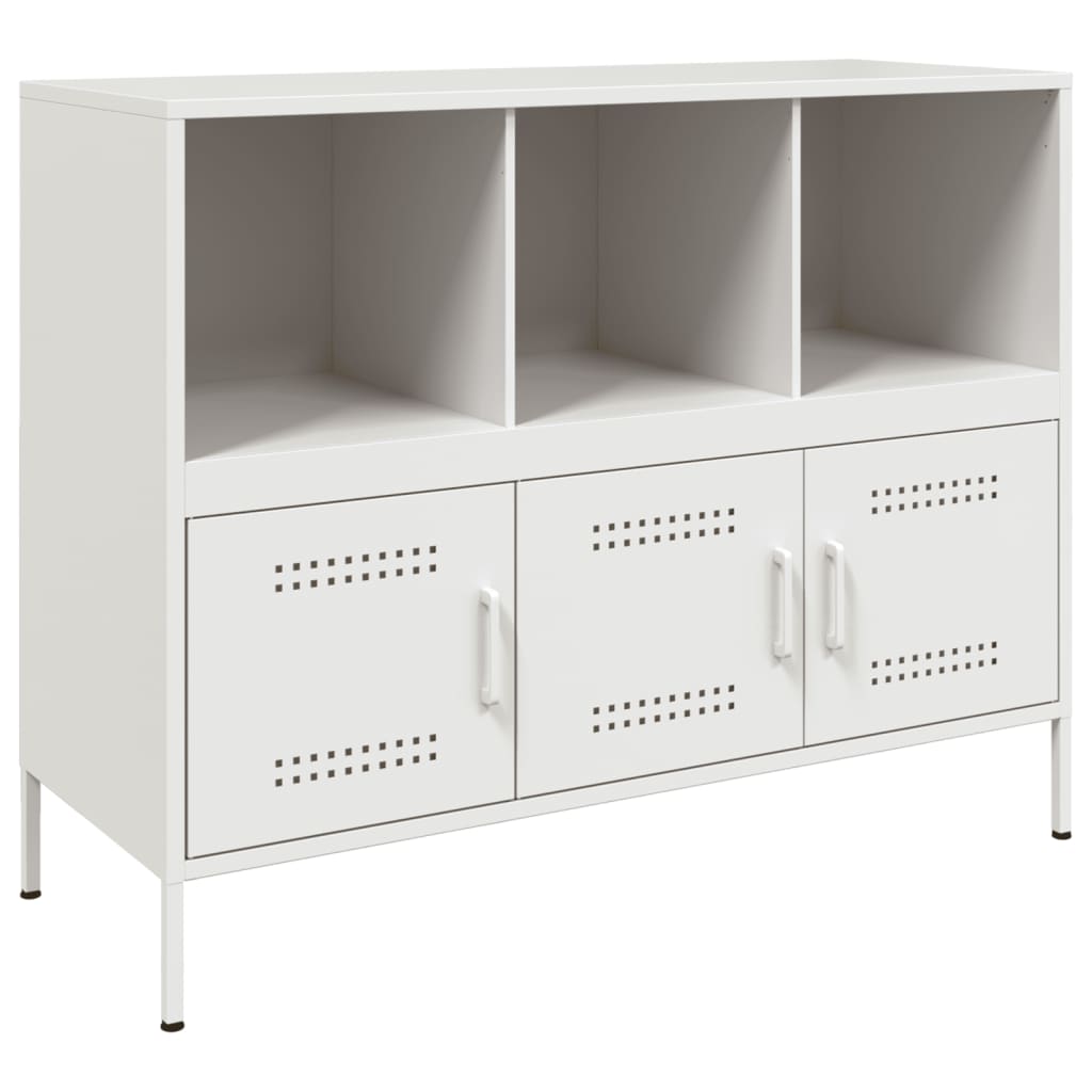 vidaXL Sideboard Weiß 100,5x39x79 cm Stahl