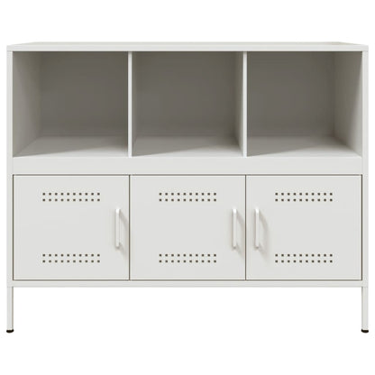 vidaXL Sideboard Weiß 100,5x39x79 cm Stahl