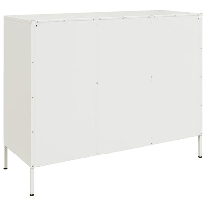 vidaXL Sideboard Weiß 100,5x39x79 cm Stahl