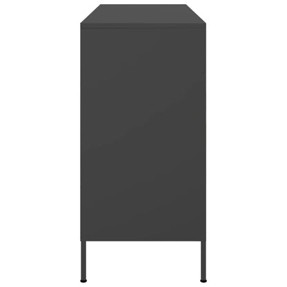 vidaXL Sideboard Schwarz 100,5x39x79 cm Stahl