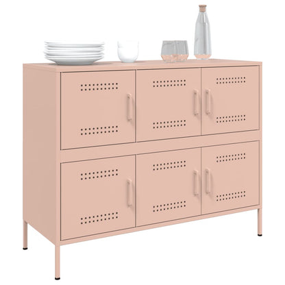 vidaXL Sideboard Rosa 100,5x39x79 cm Stahl