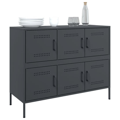 vidaXL Sideboard Anthrazit 100,5x39x79 cm Stahl