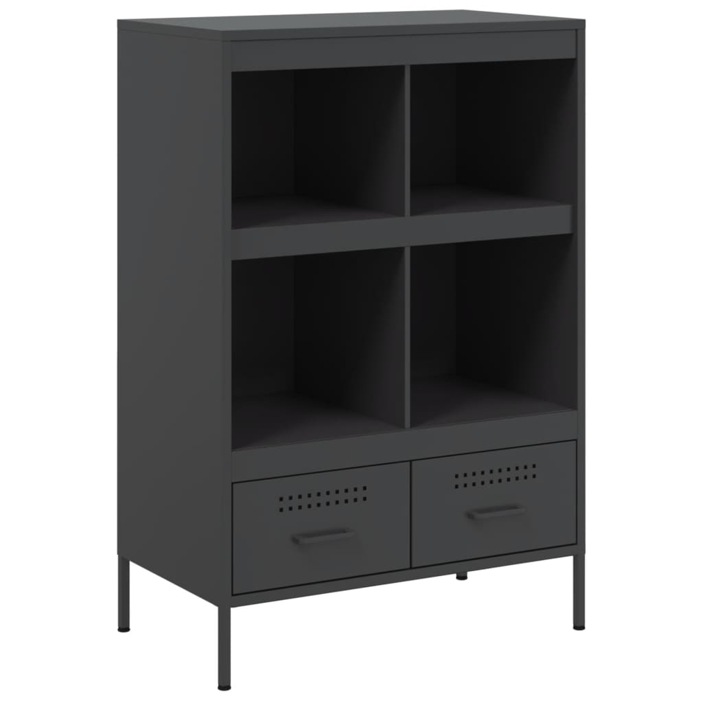 vidaXL Highboard Schwarz 68x39x101,5 cm Stahl