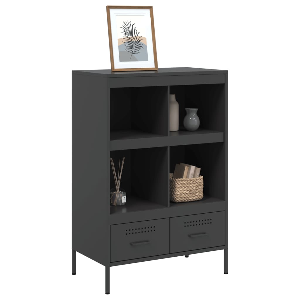 vidaXL Highboard Schwarz 68x39x101,5 cm Stahl