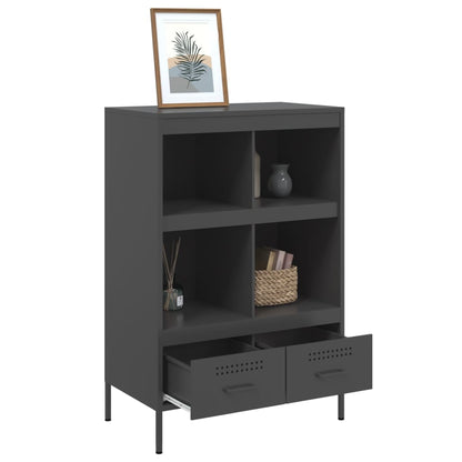 vidaXL Highboard Schwarz 68x39x101,5 cm Stahl