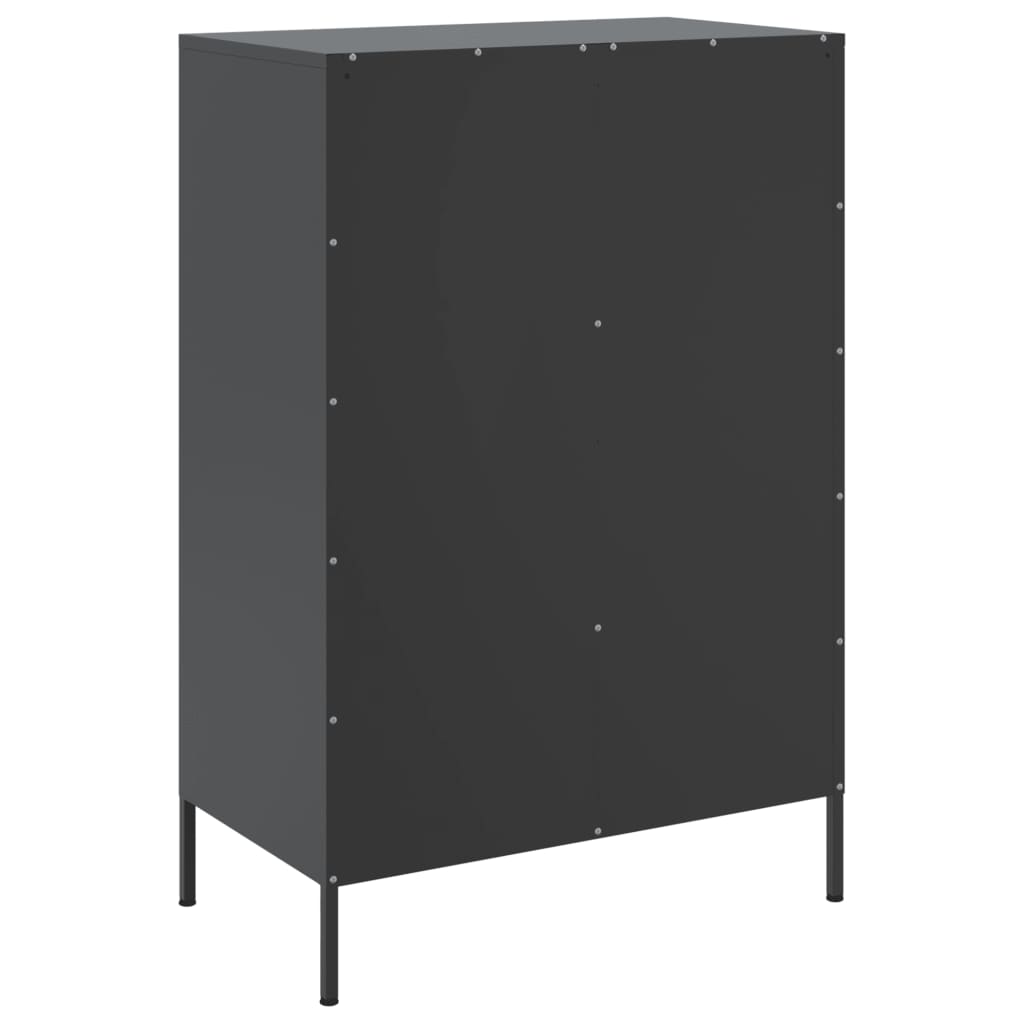 vidaXL Highboard Schwarz 68x39x101,5 cm Stahl