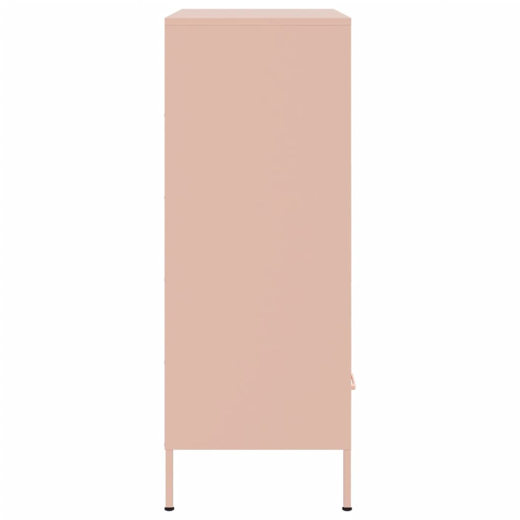 vidaXL Highboard Rosa 68x39x101,5 cm Stahl