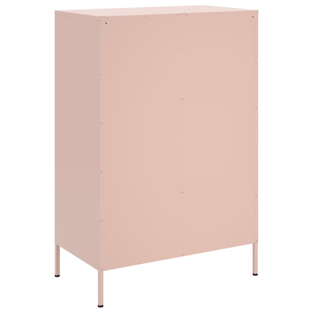 vidaXL Highboard Rosa 68x39x101,5 cm Stahl