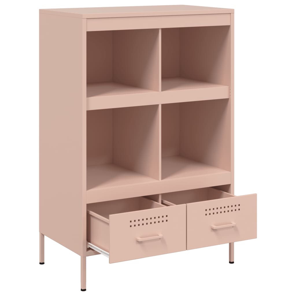 vidaXL Highboard Rosa 68x39x101,5 cm Stahl