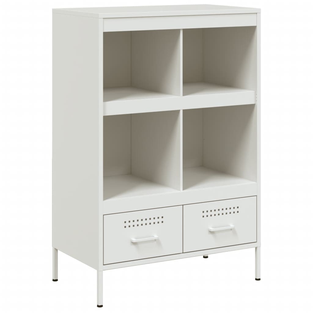 vidaXL Highboard Weiß 68x39x101,5 cm Stahl